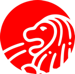 merlion merah ikon topik singapura